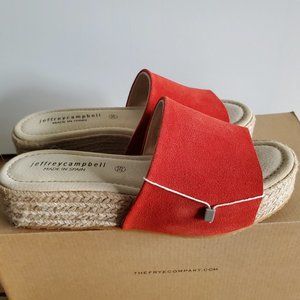 Jeffrey Campbell Sandals - Coral Suede Sz 39